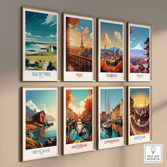 Isle of Tiree Scotland Beach Art Print | Coastal Town View Poster among art prints of various cities.
