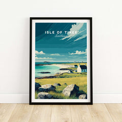 Isle of Tiree Hebridean Sea View Print | Scottish Island Wall Art, featuring a scenic coastal landscape.