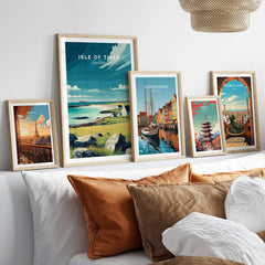 Isle of Tiree Hebridean Sea View Print | Scottish Island Wall Art displayed in a stylish home setting.