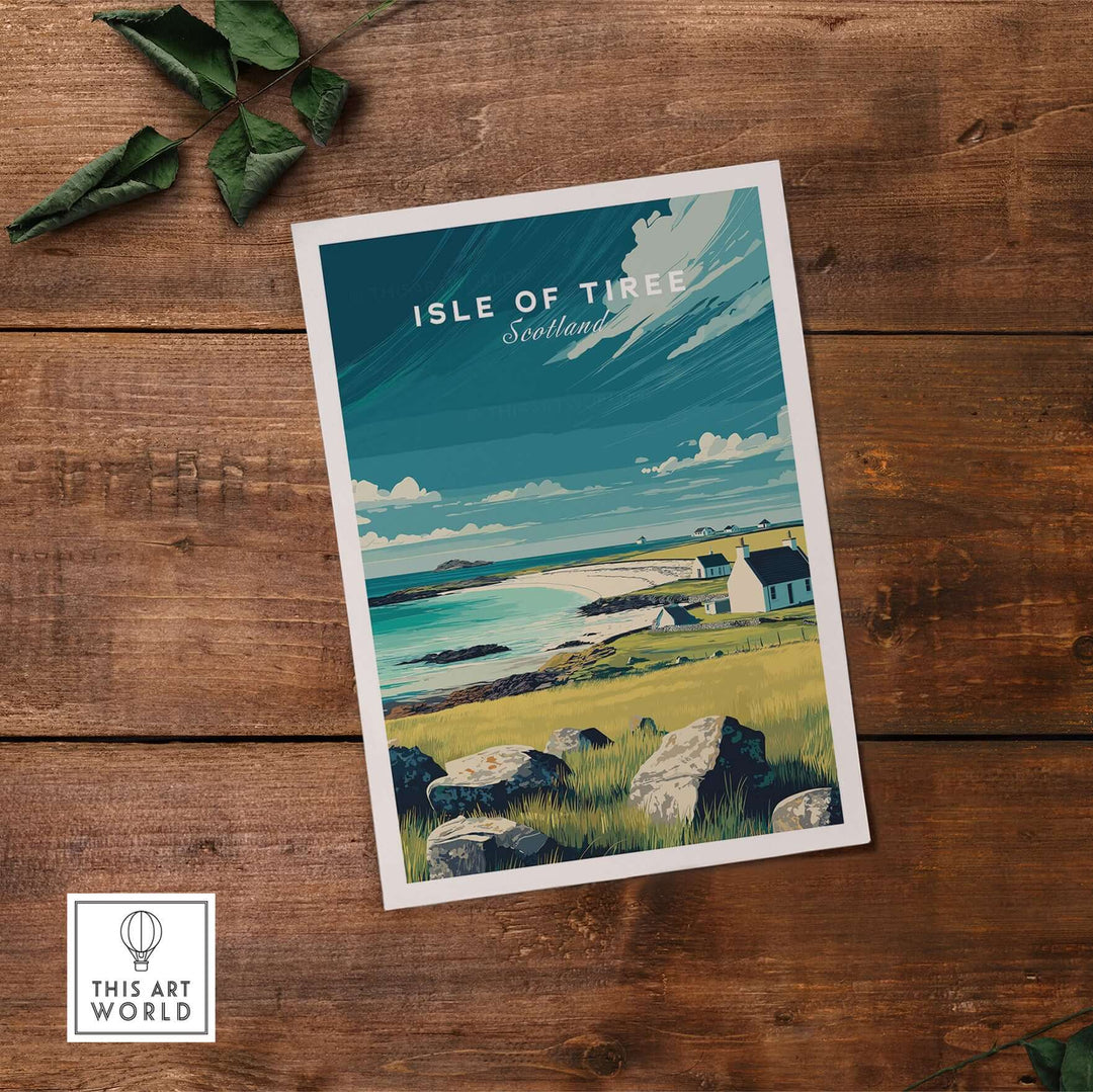 Isle of Tiree Hebridean Sea View Print | Scottish Island Wall Art featuring a coastal landscape in Scotland.