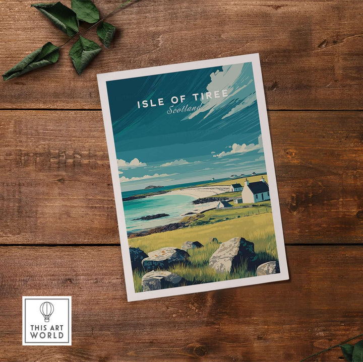 Isle of Tiree Hebridean Sea View Print | Scottish Island Wall Art featuring a coastal landscape in Scotland.