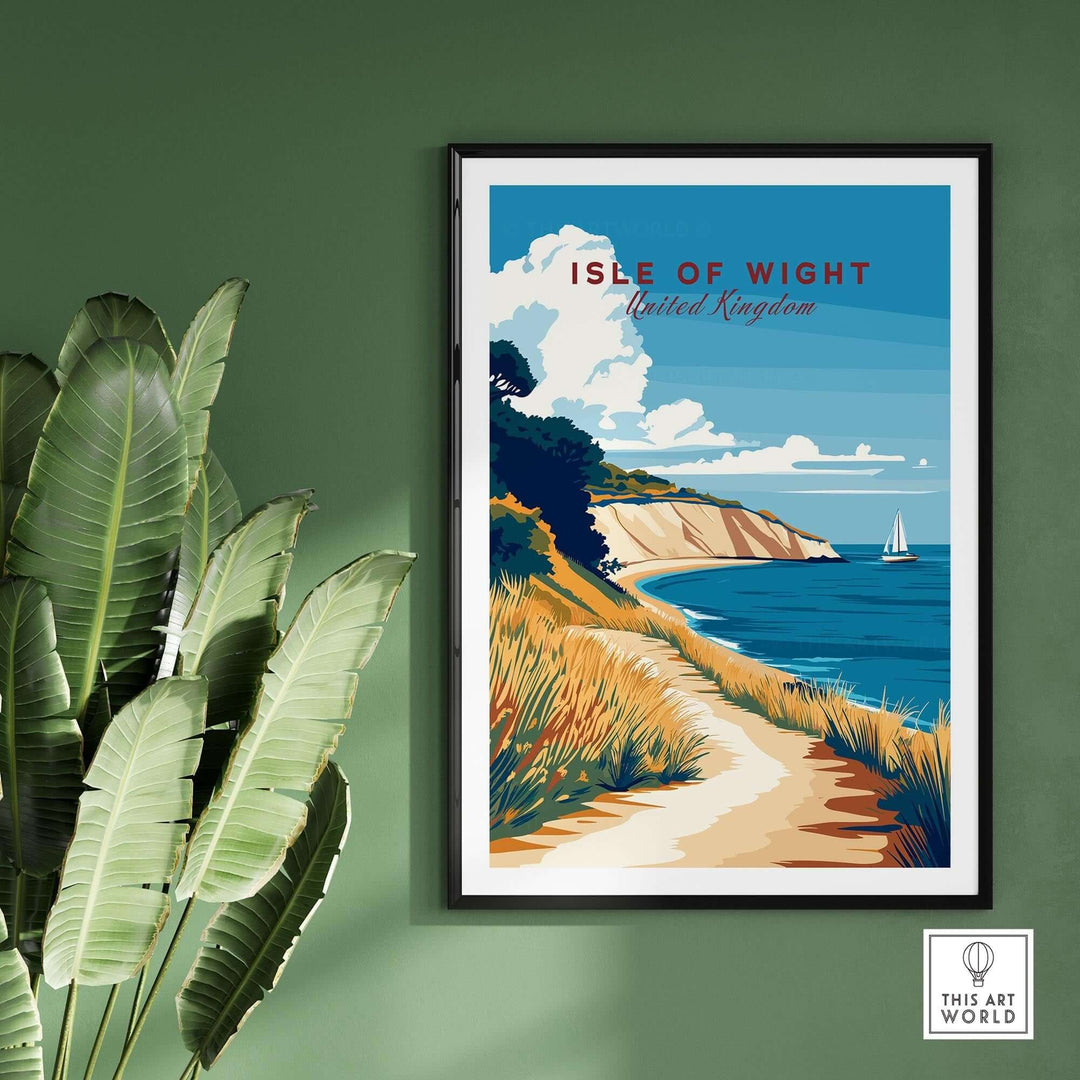 Isle of Wight England Travel Print