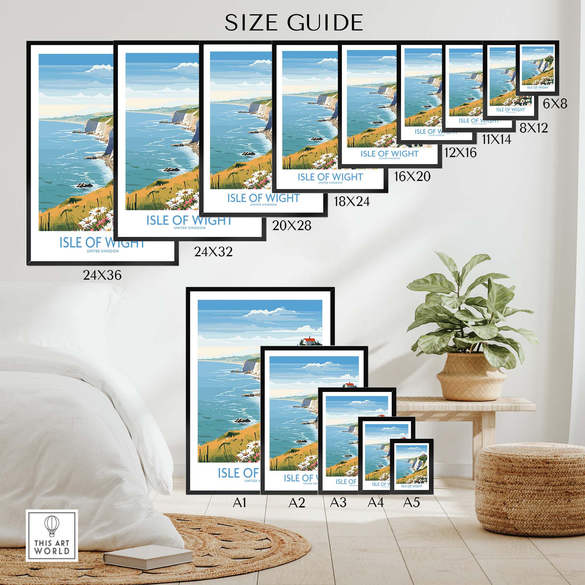 Isle of Wight Travel Poster part of our best collection or travel posters and prints - This Art World