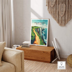 Isle of Wight Wall Art featuring a beautiful coastal scene in a home decor setting.