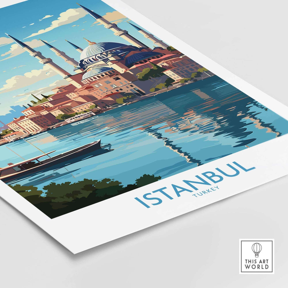 Istanbul Travel Poster part of our best collection or travel posters and prints - This Art World