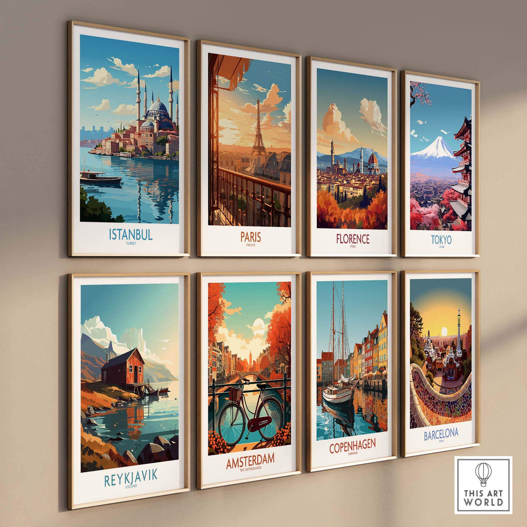 Istanbul Travel Poster part of our best collection or travel posters and prints - This Art World