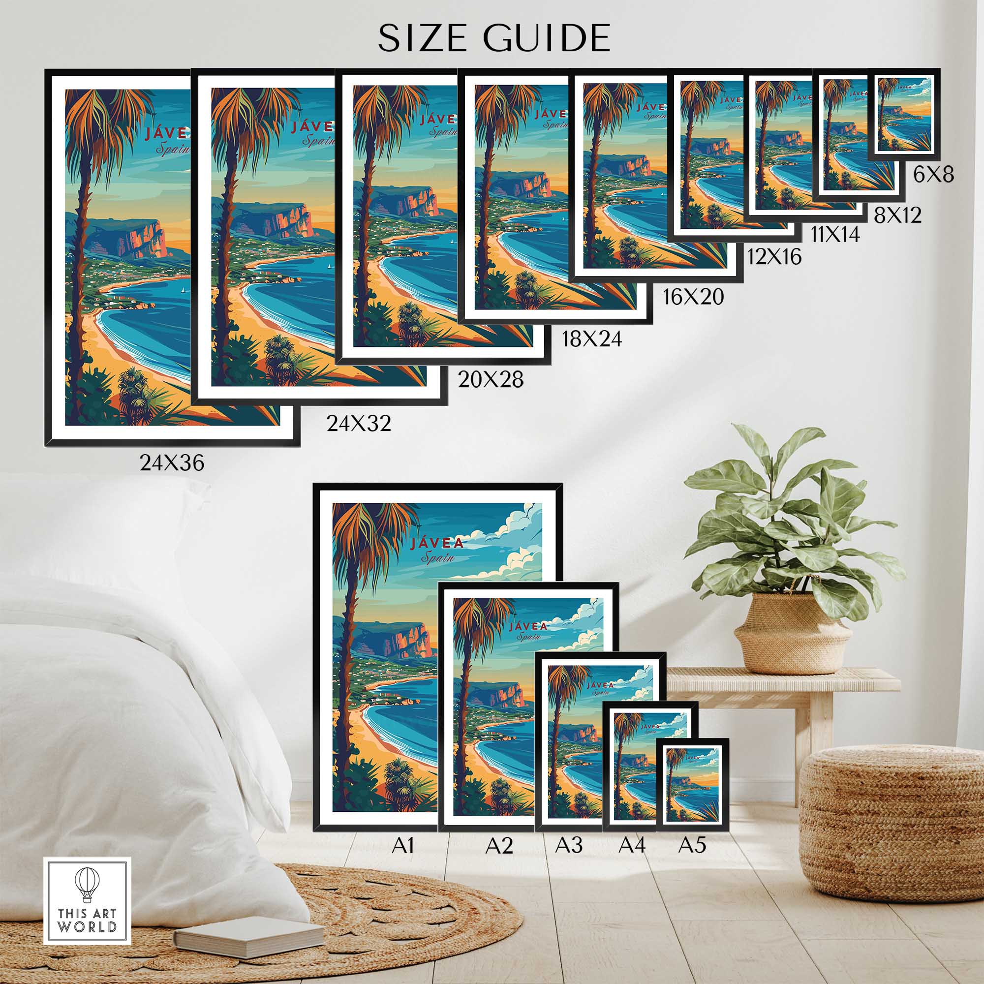 Javea Travel Print Spain-This Art World