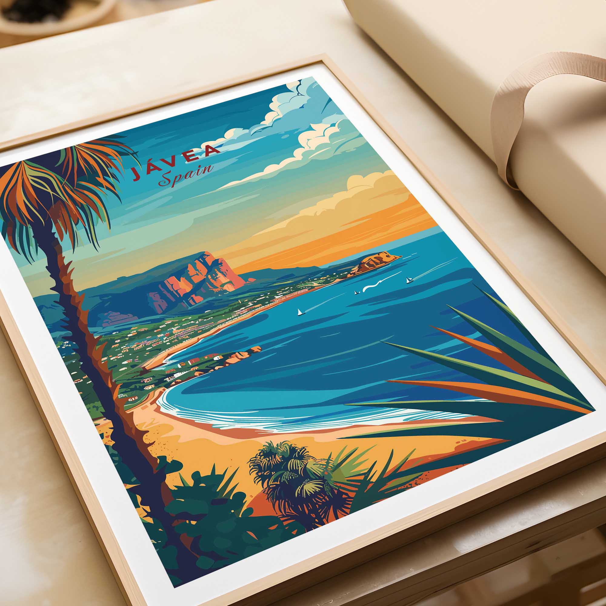 Javea Travel Print Spain-This Art World