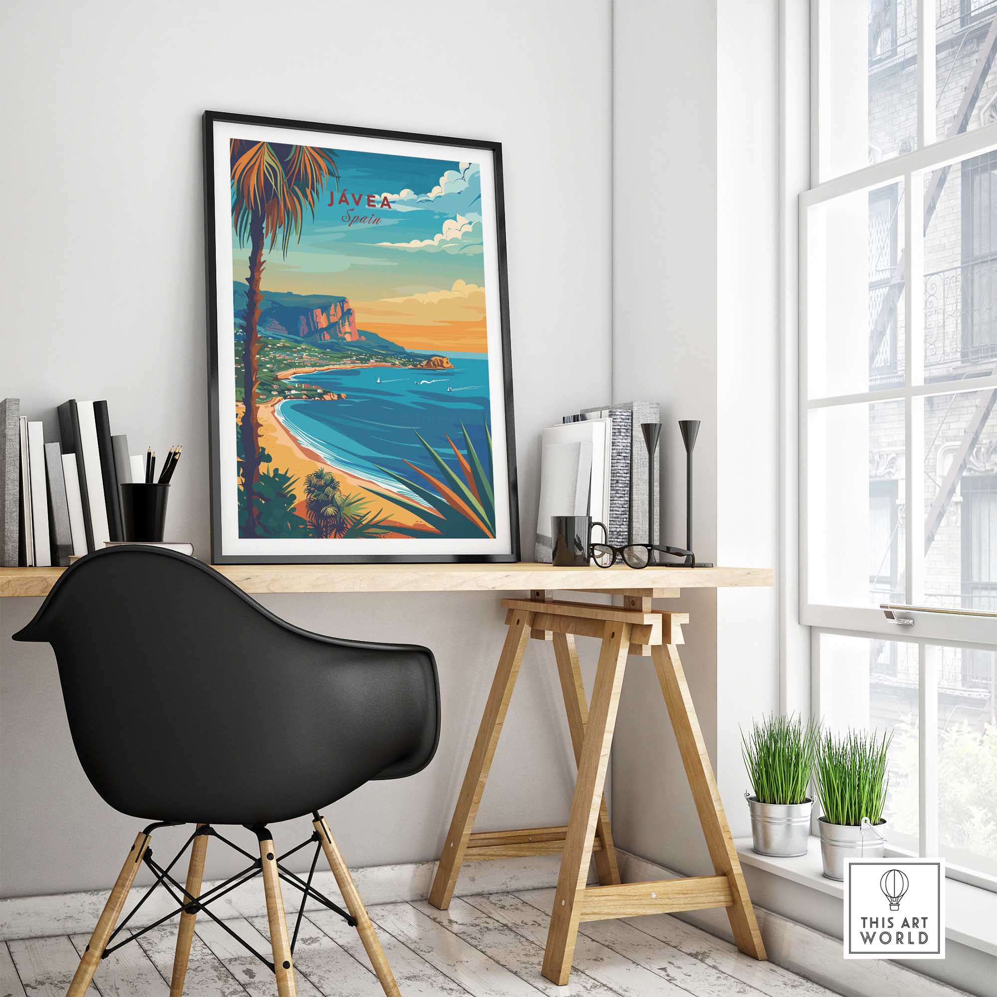 Javea Travel Print Spain-This Art World