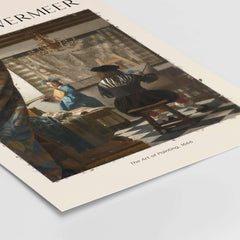 Johannes Vermeer The Art of Painting 1666 Allegory Dutch Masterpiece Art Print featuring an artist and model in a studio.