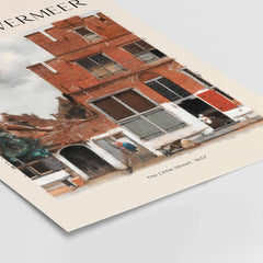 Johannes Vermeer The Little Street 1657 Delft Scene Dutch Golden Age Art Print featuring a quaint street view.