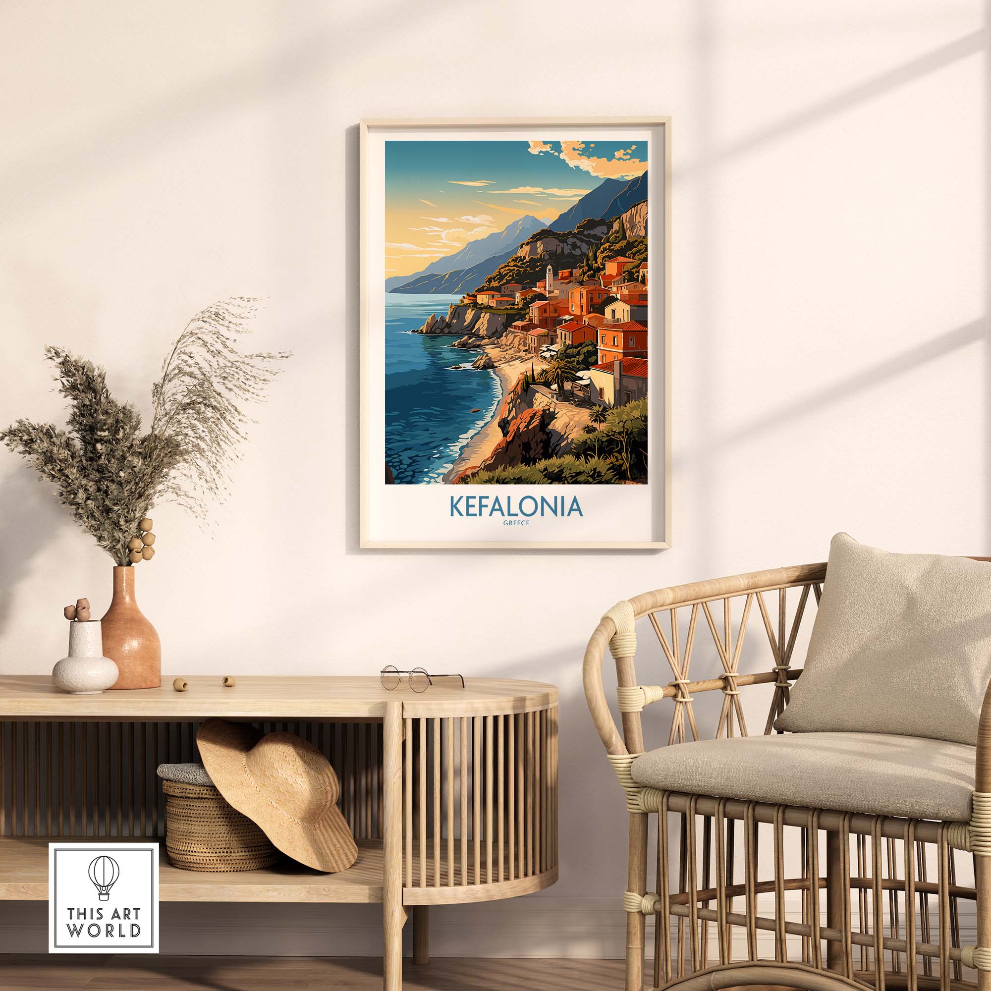 Kefalonia Poster part of our best collection or travel posters and prints - This Art World