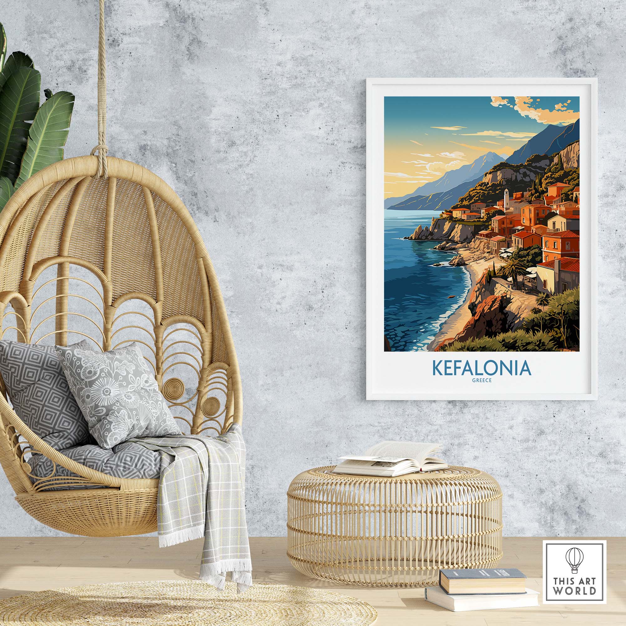 Kefalonia Poster part of our best collection or travel posters and prints - This Art World