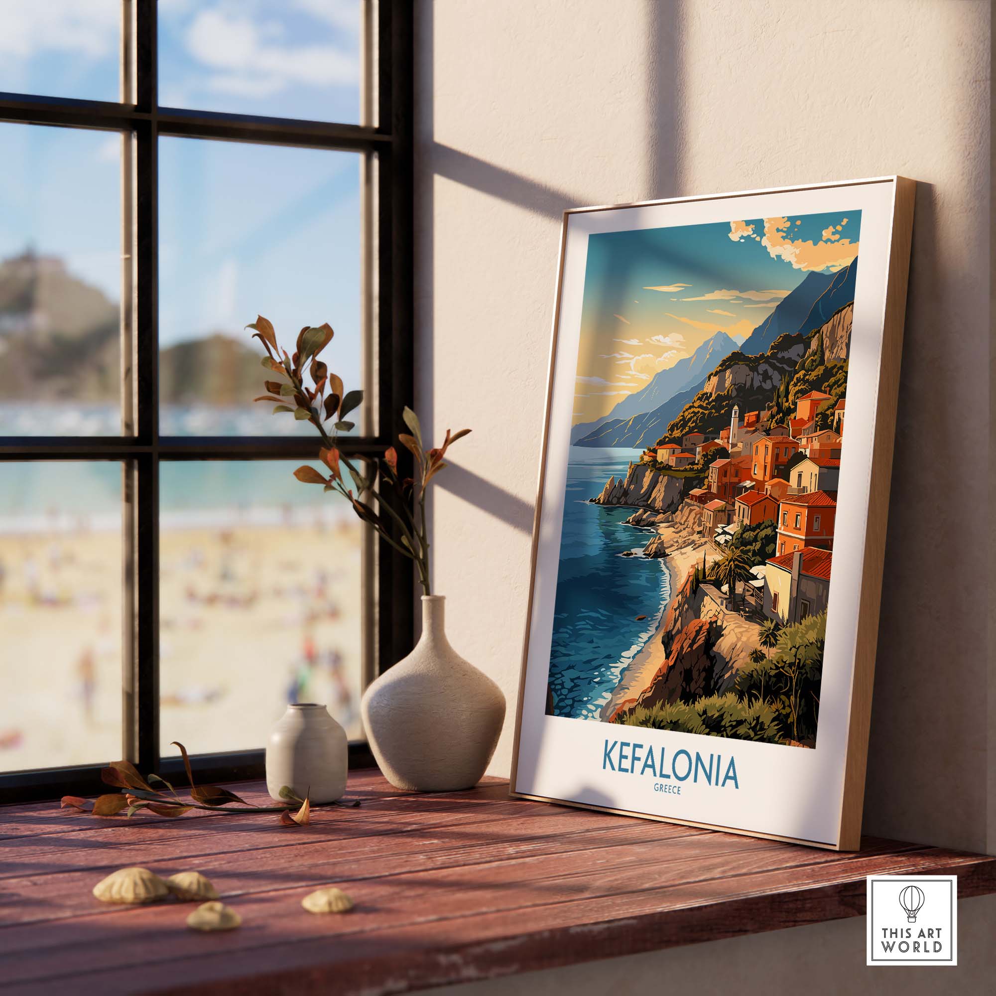 Kefalonia Poster part of our best collection or travel posters and prints - This Art World