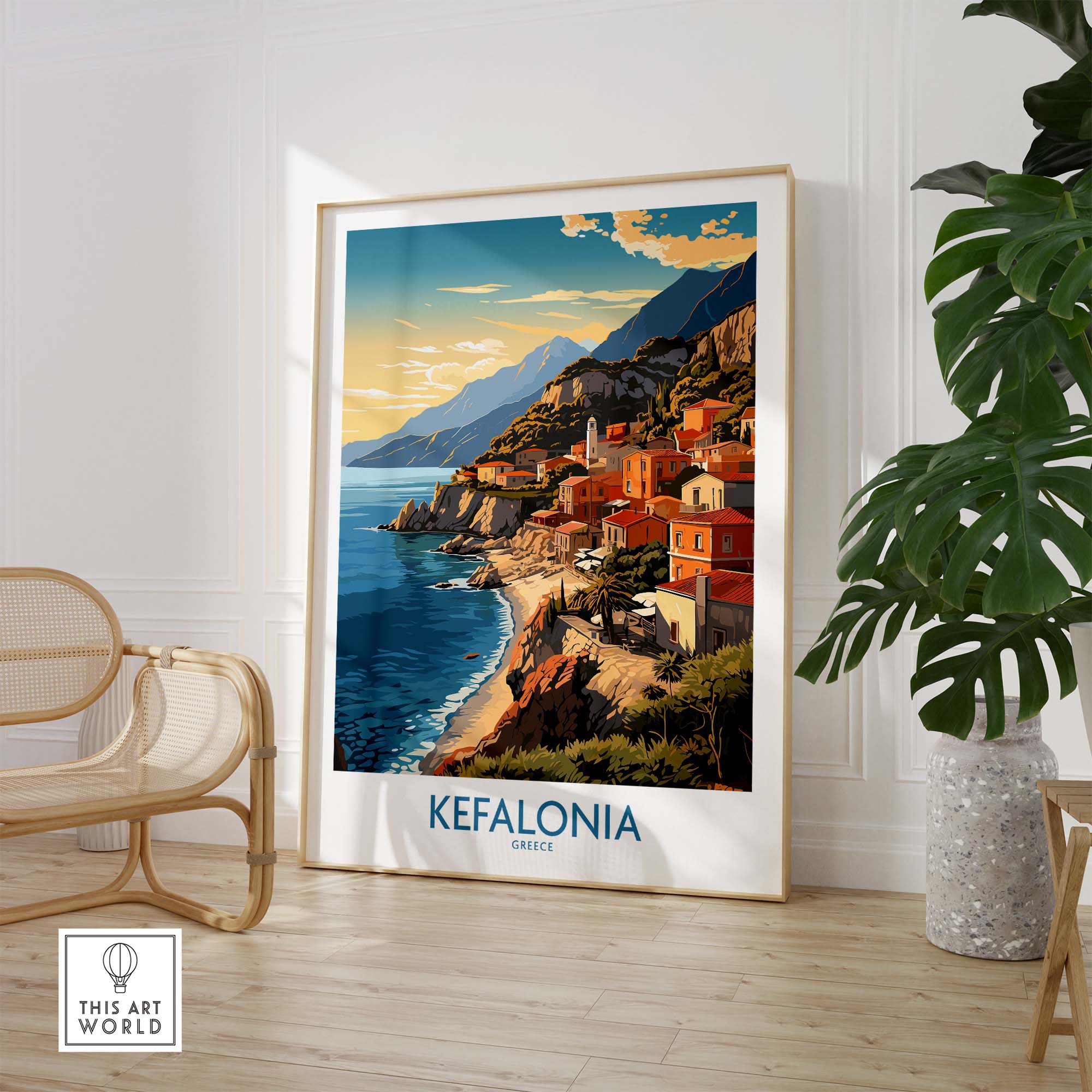 Kefalonia Poster part of our best collection or travel posters and prints - This Art World