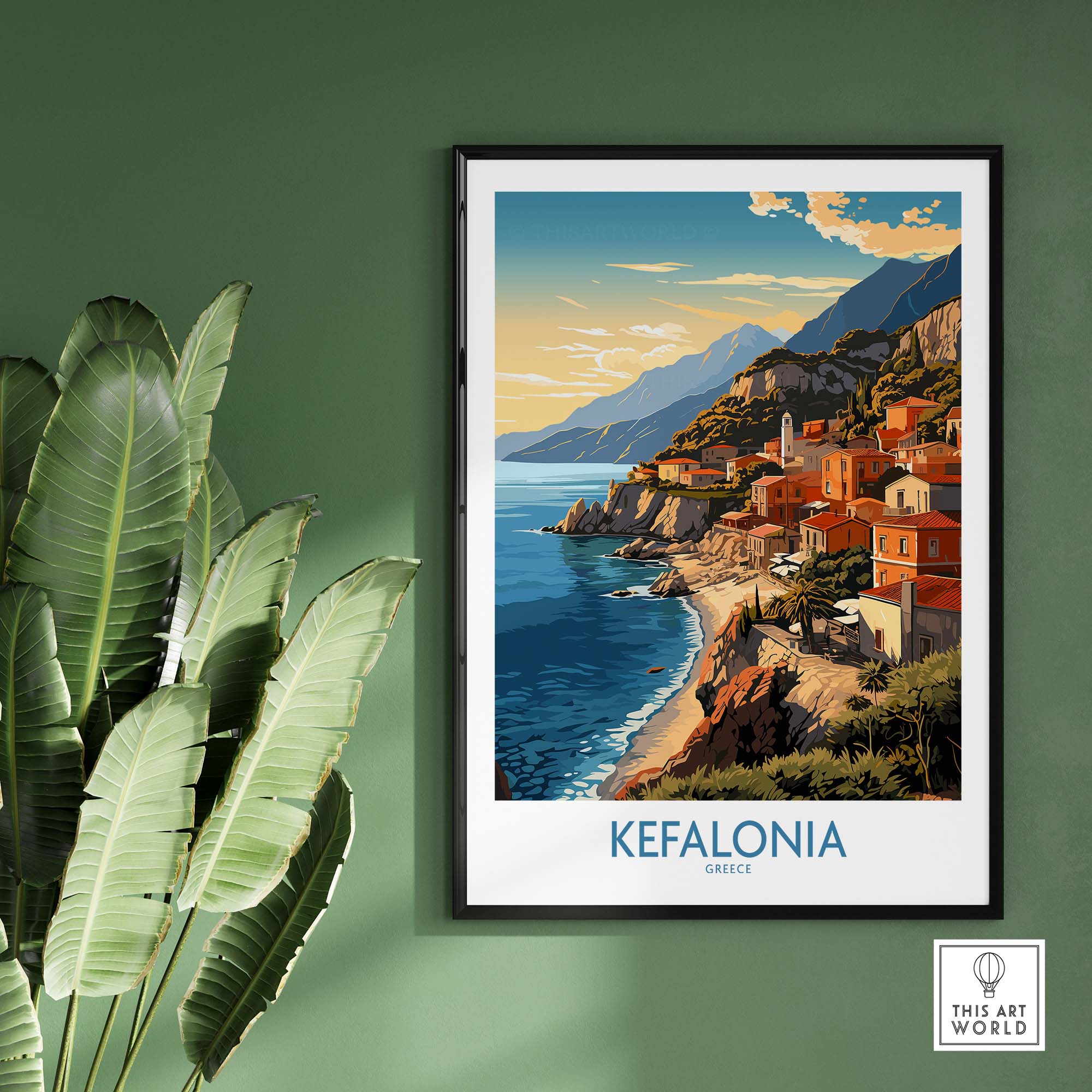 Kefalonia Poster part of our best collection or travel posters and prints - This Art World