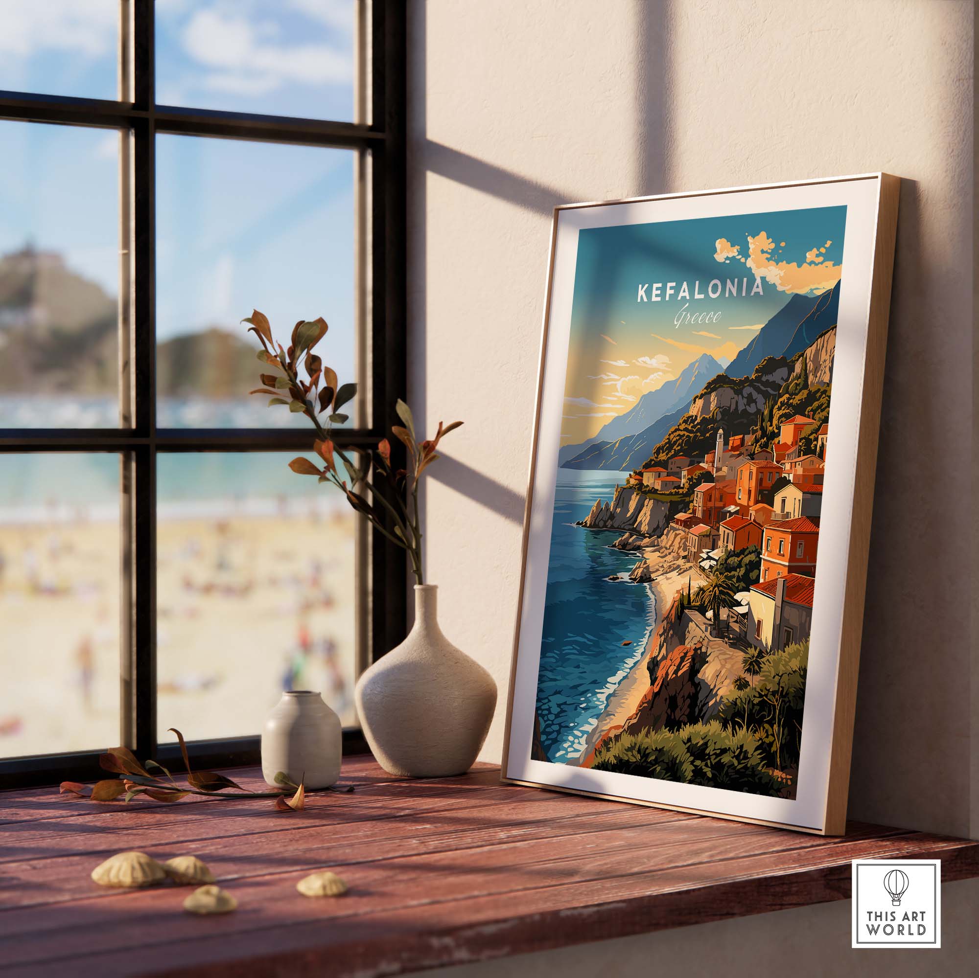 Kefalonia Print part of our best collection or travel posters and prints - This Art World