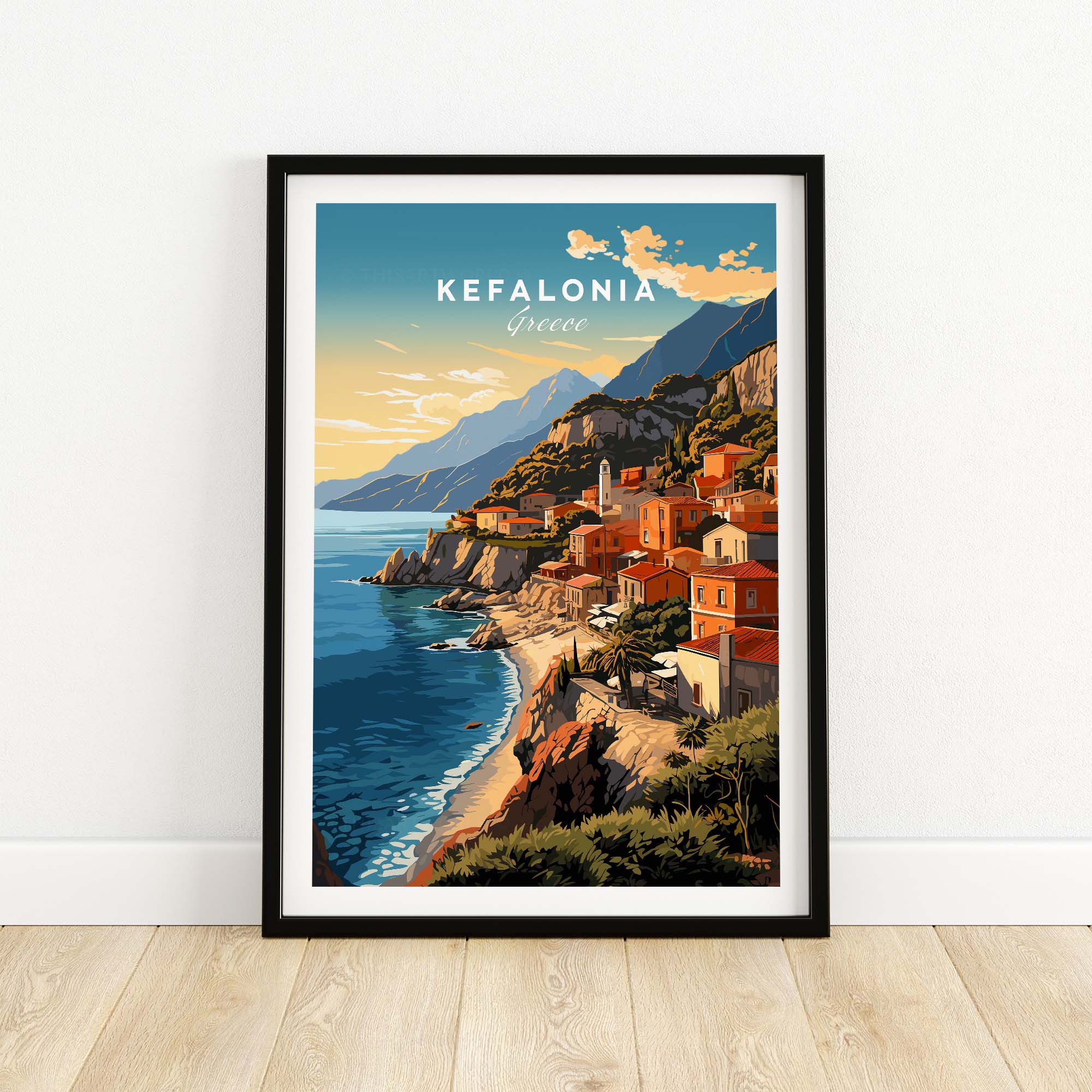Kefalonia Print part of our best collection or travel posters and prints - This Art World
