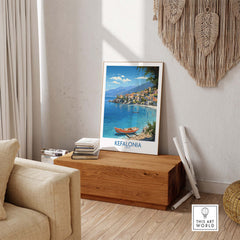 Kefalonia Travel Poster part of our best collection or travel posters and prints - This Art World