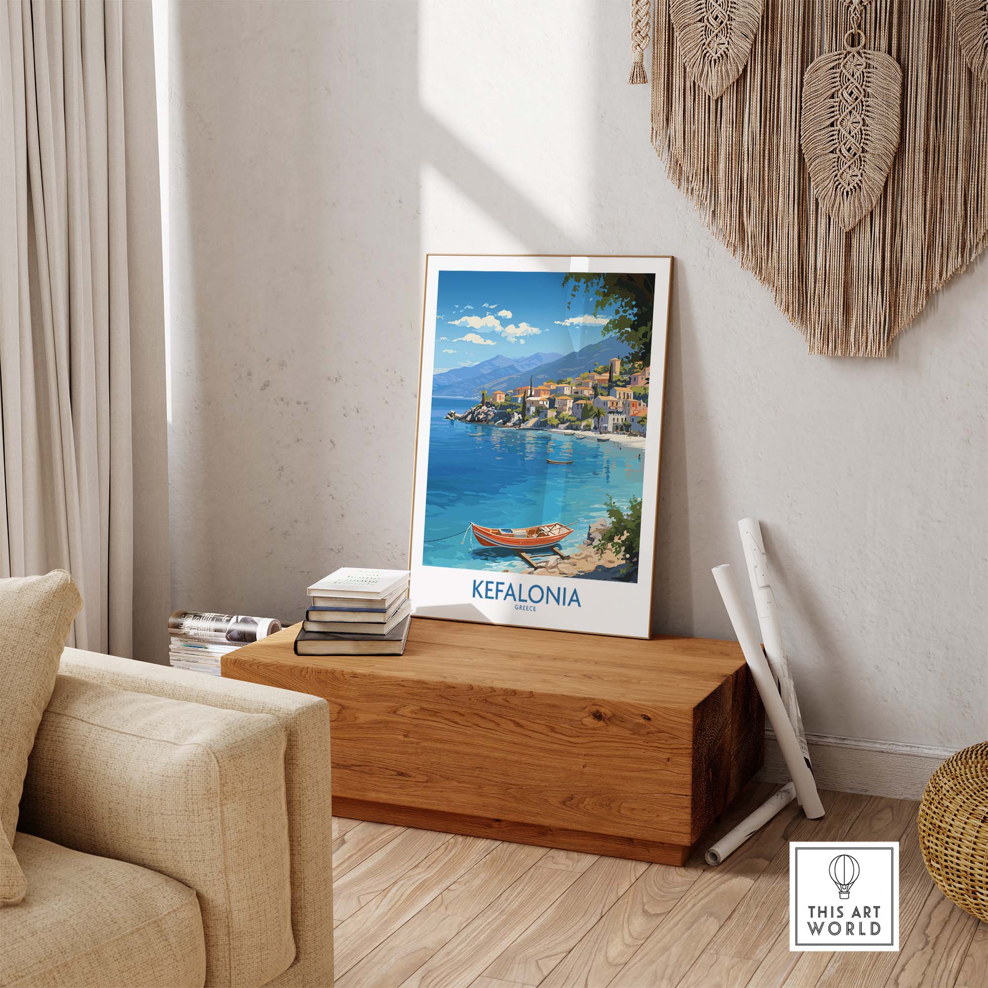 Kefalonia Travel Poster part of our best collection or travel posters and prints - This Art World