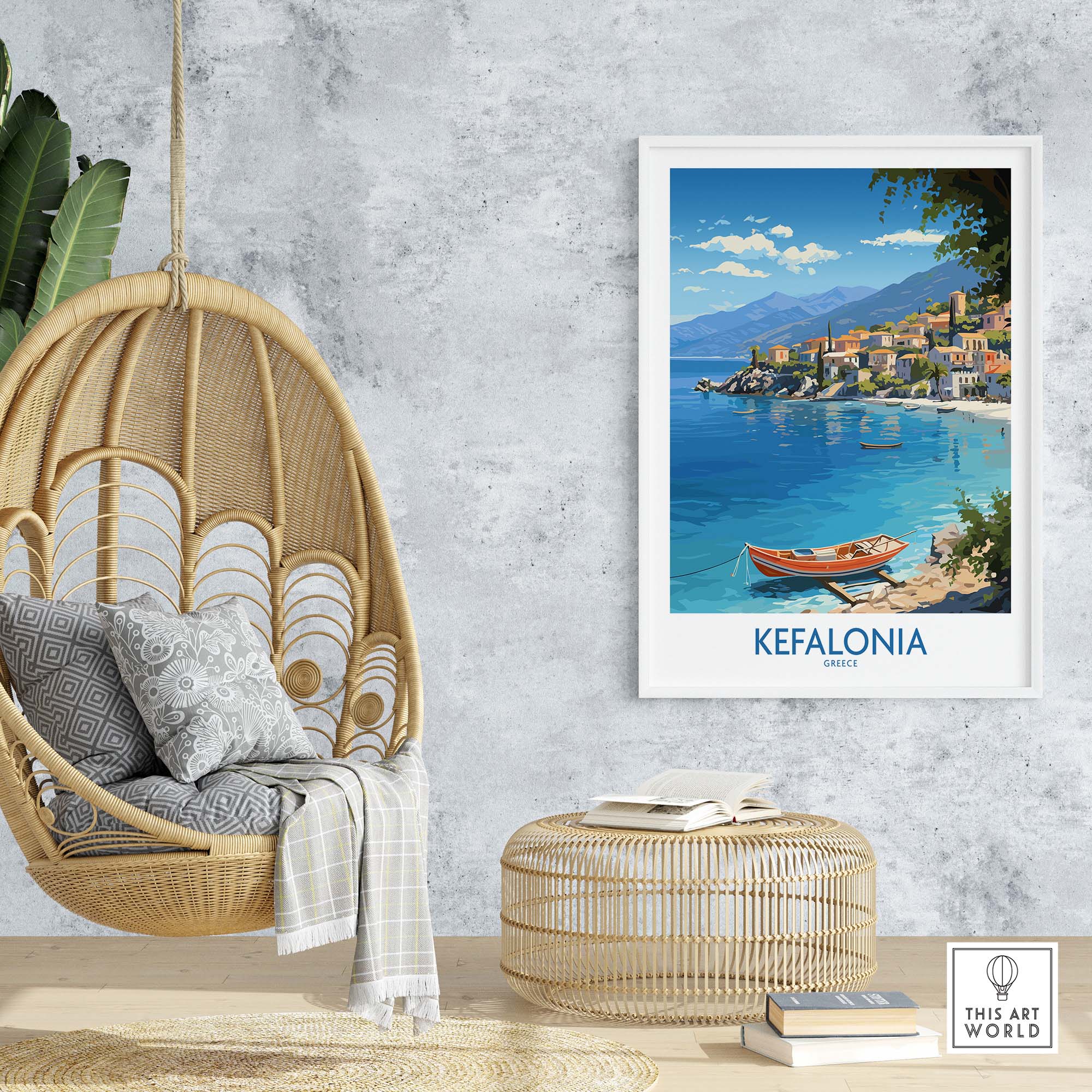 Kefalonia Travel Poster part of our best collection or travel posters and prints - This Art World