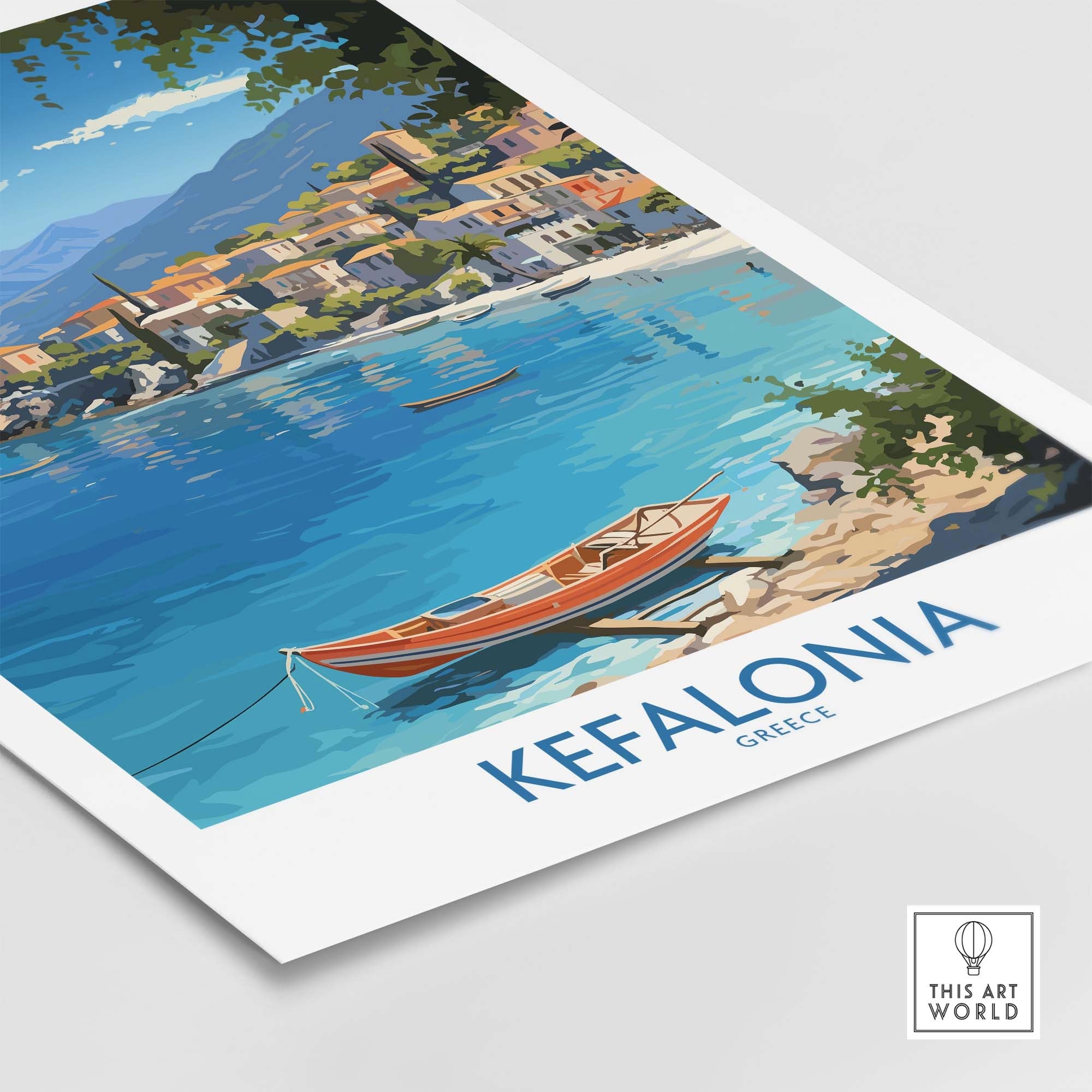 Kefalonia Travel Poster part of our best collection or travel posters and prints - This Art World