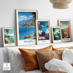 Kefalonia Travel Poster part of our best collection or travel posters and prints - This Art World
