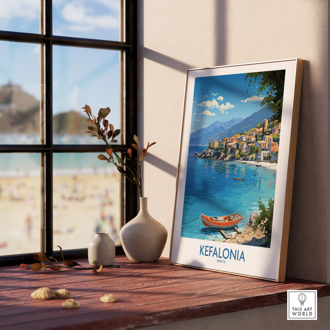 Kefalonia Travel Poster part of our best collection or travel posters and prints - This Art World