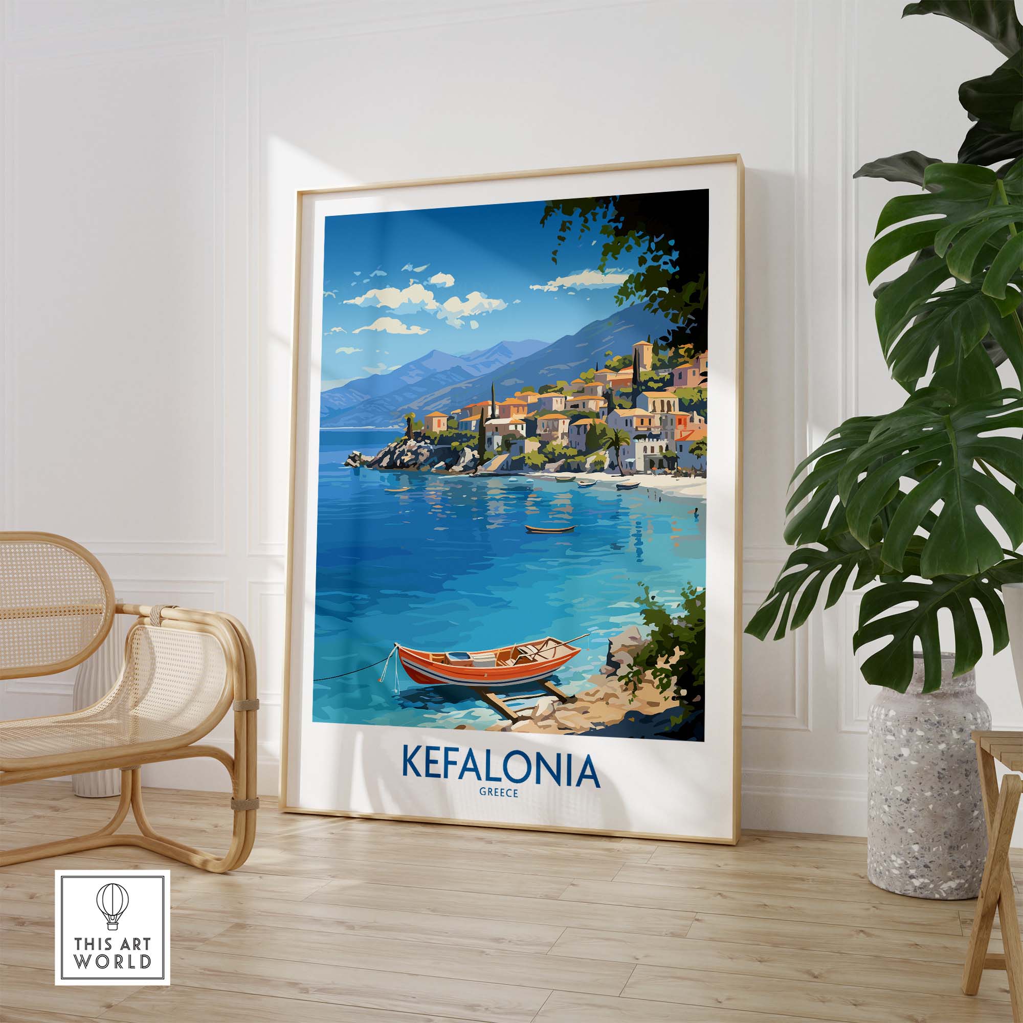 Kefalonia Travel Poster part of our best collection or travel posters and prints - This Art World