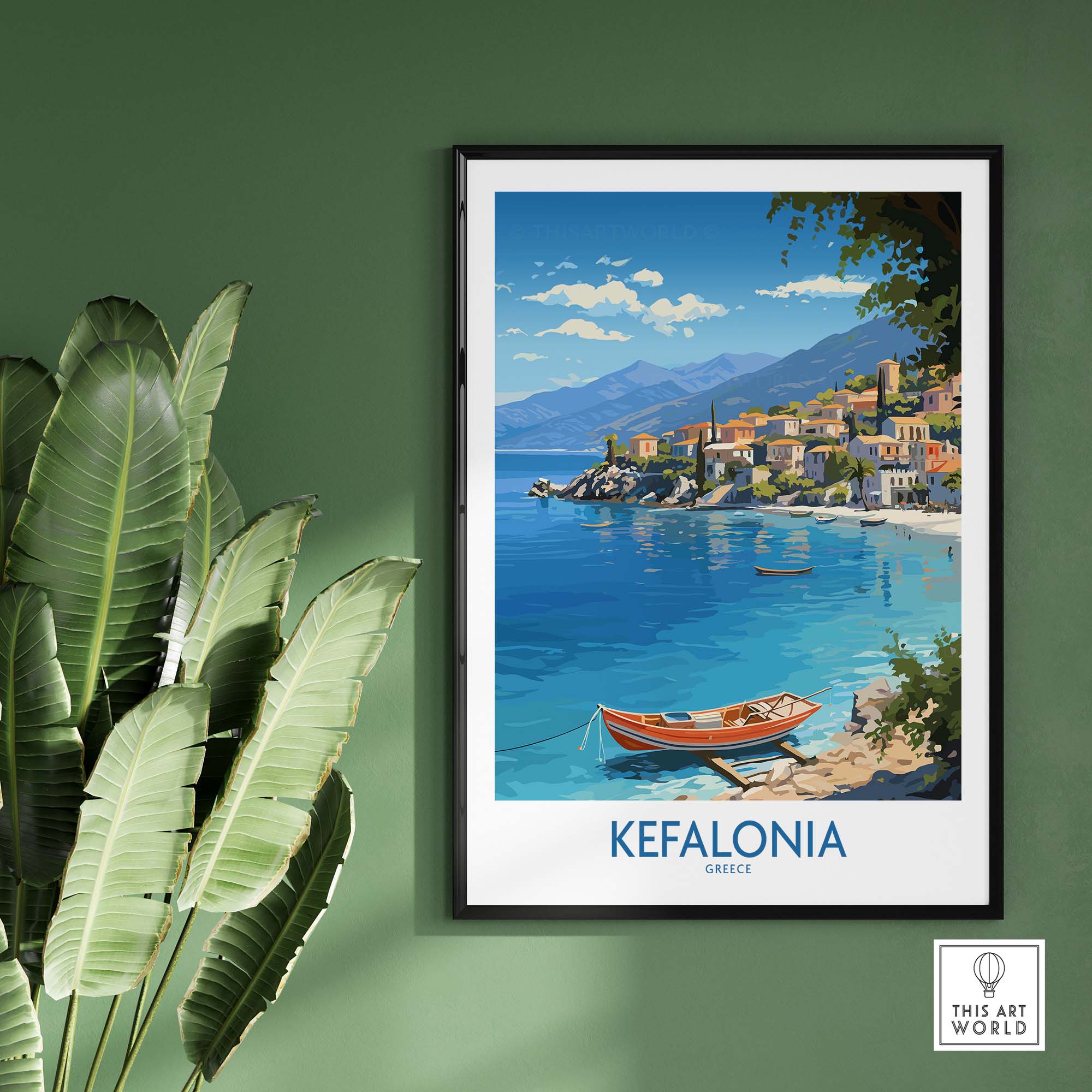 Kefalonia Travel Poster part of our best collection or travel posters and prints - This Art World