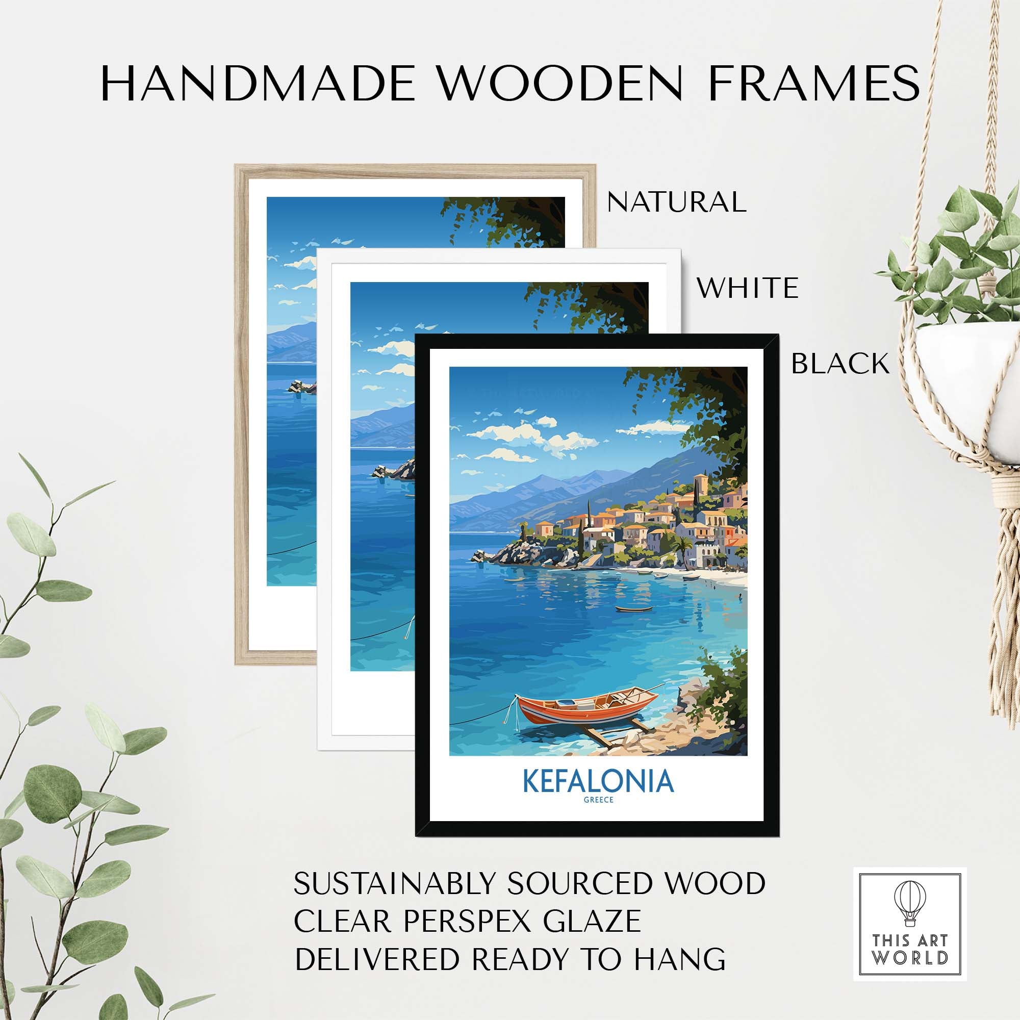 Kefalonia Travel Poster part of our best collection or travel posters and prints - This Art World
