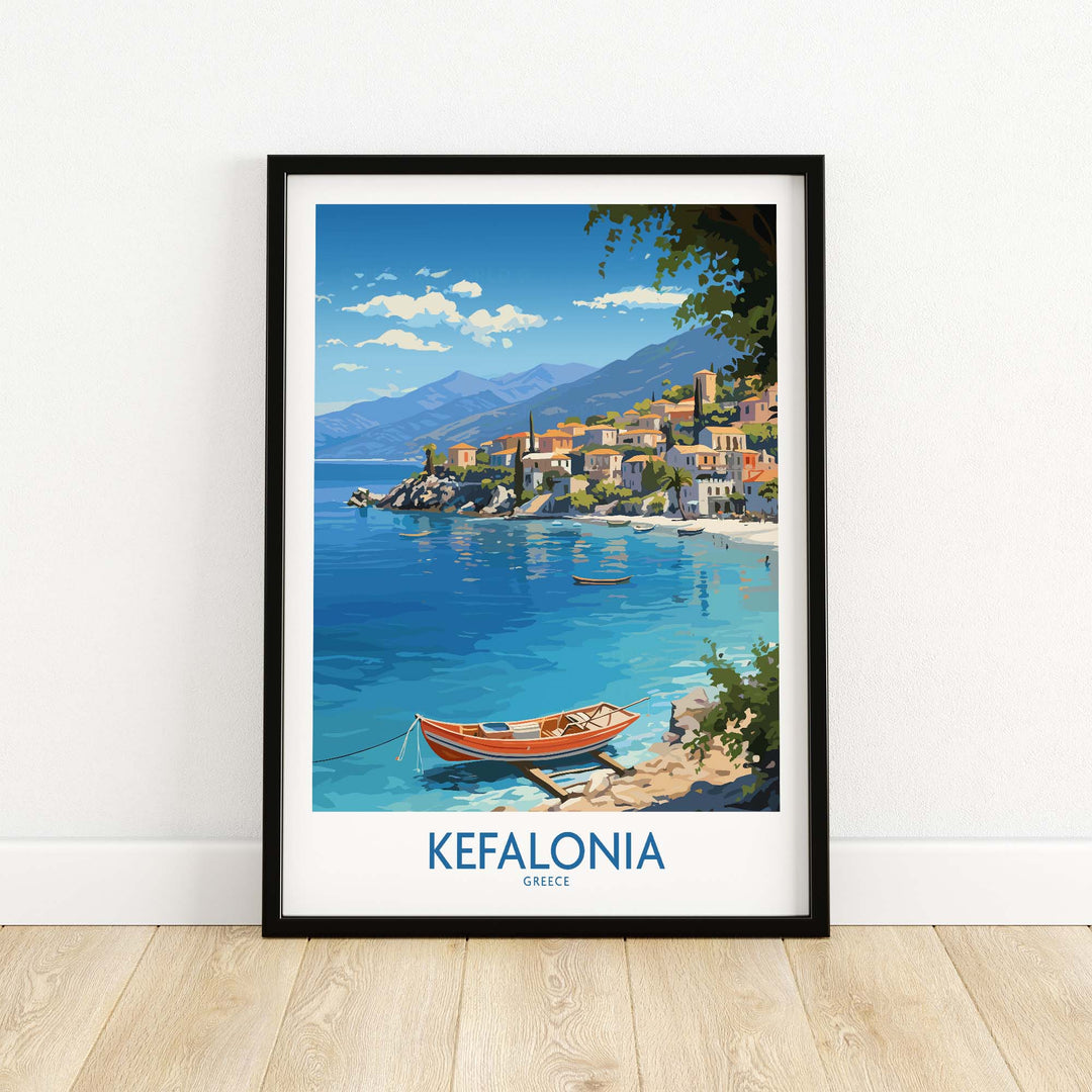 Kefalonia Travel Poster part of our best collection or travel posters and prints - This Art World