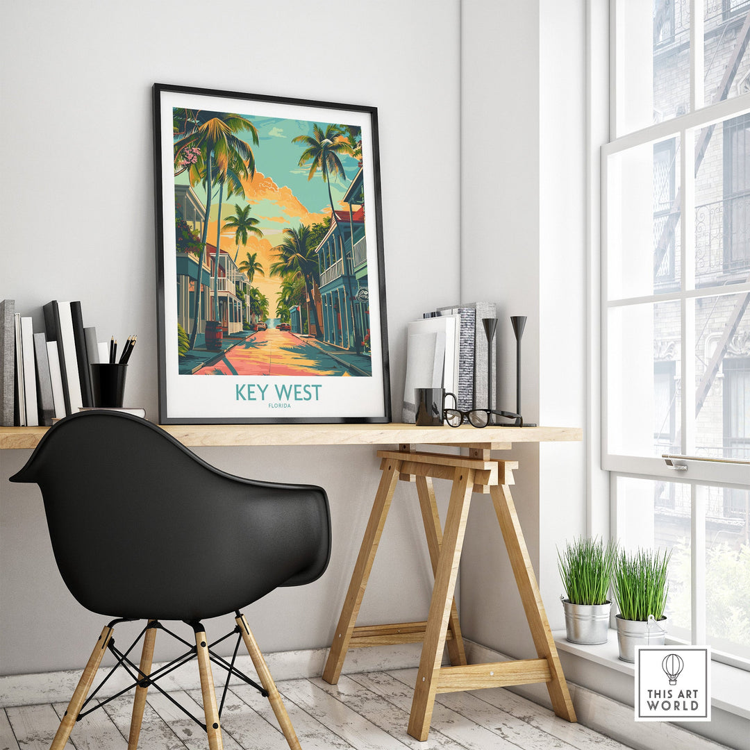 Key West Travel Poster - Florida-This Art World