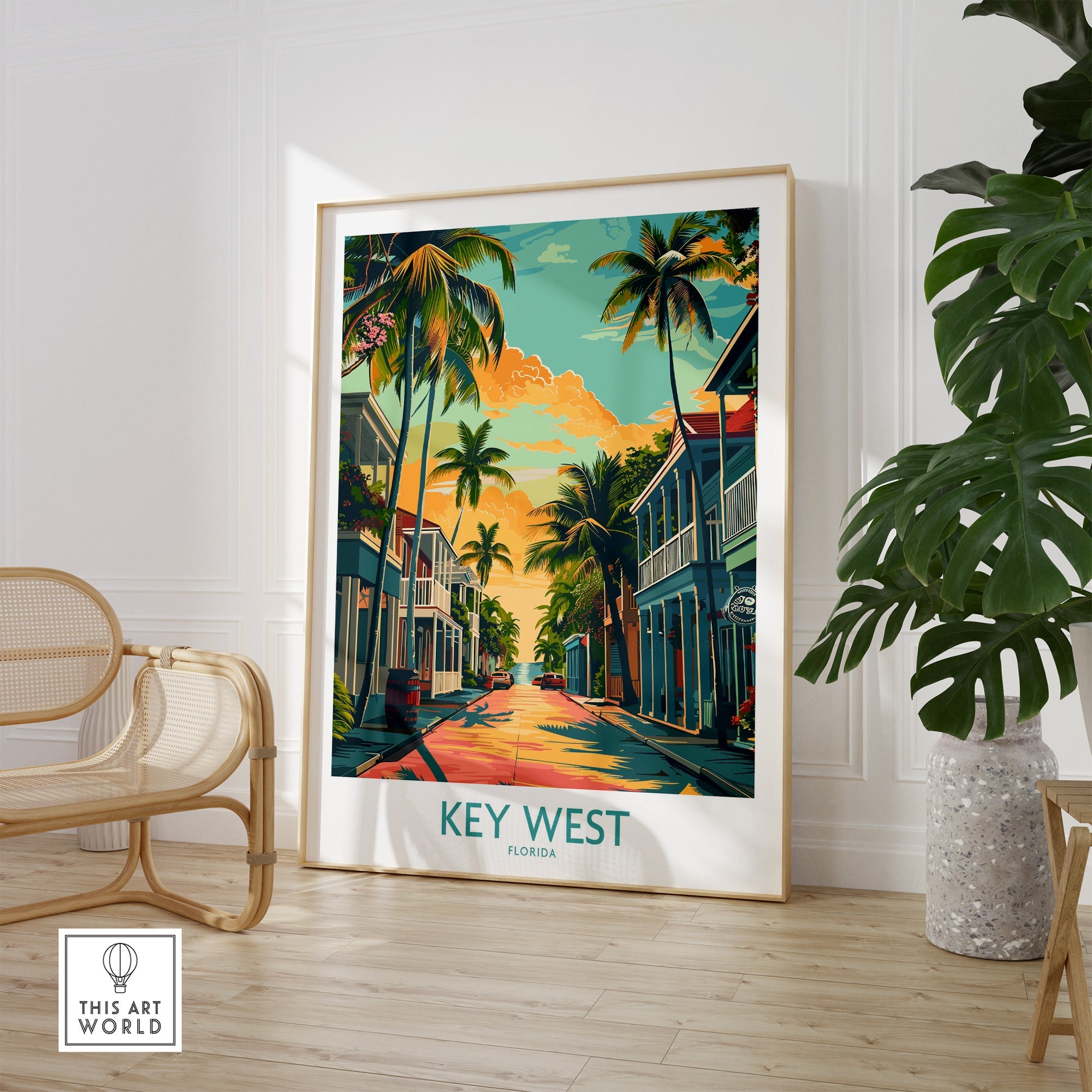 Key West Travel Poster - Florida-This Art World