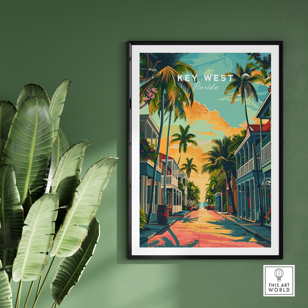 Key West Wall Art Print - Florida Travel Poster-This Art World