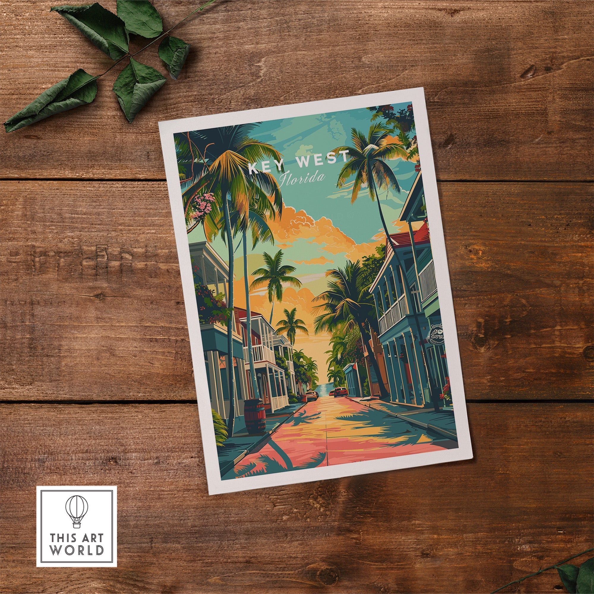 Key West Wall Art Print - Florida Travel Poster-This Art World