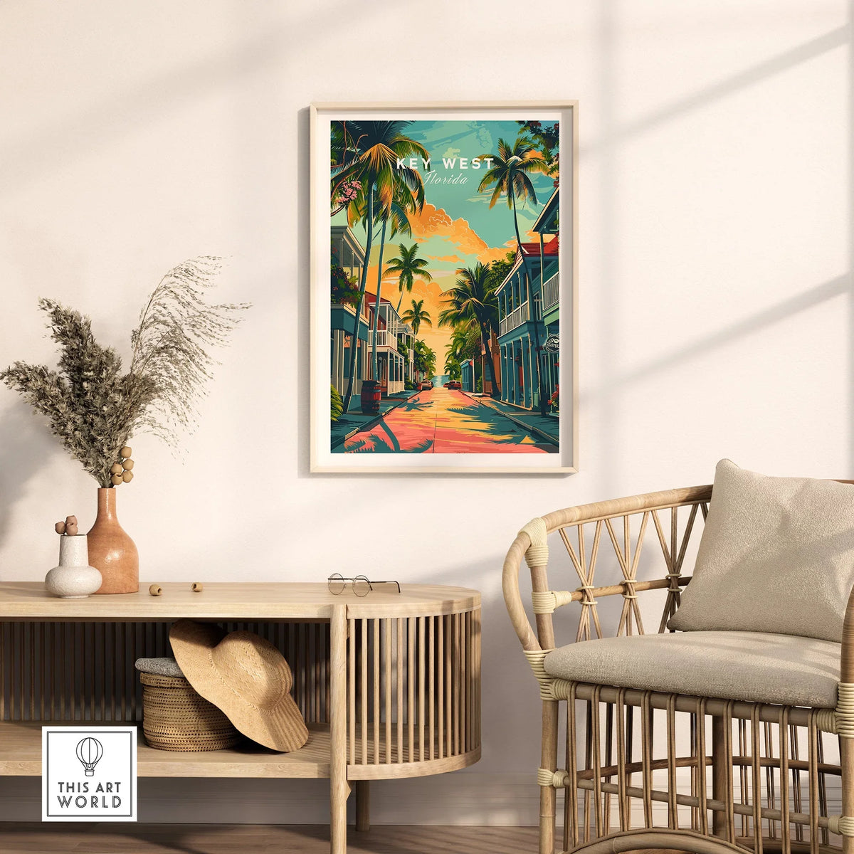 Key West Wall Art Print - Florida Travel Poster-This Art World