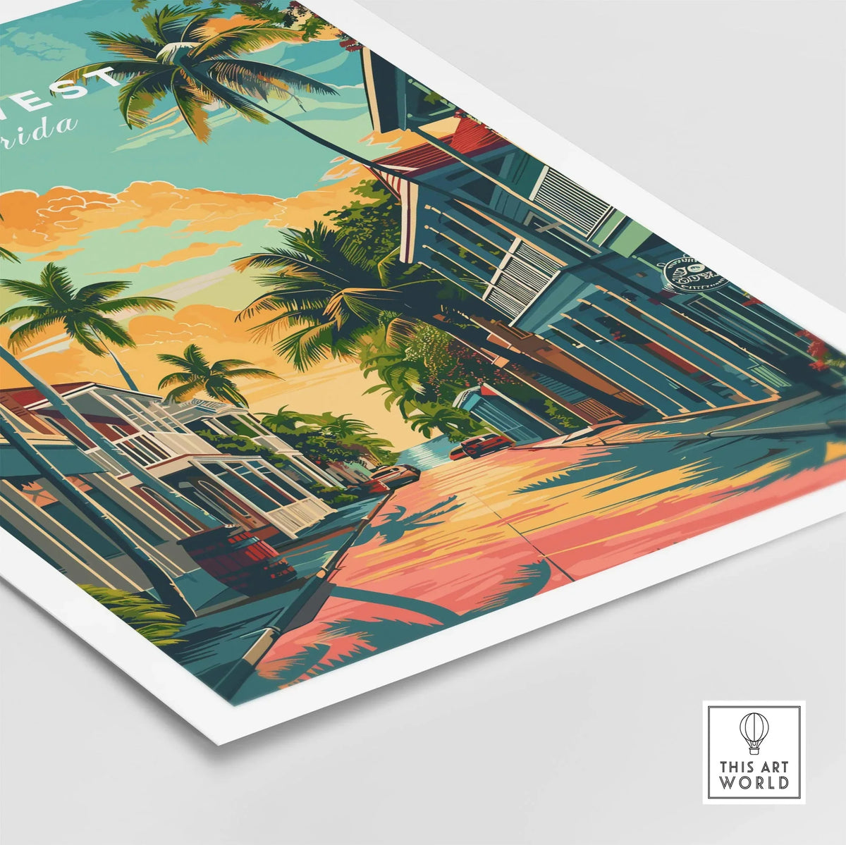 Key West Wall Art Print - Florida Travel Poster-This Art World