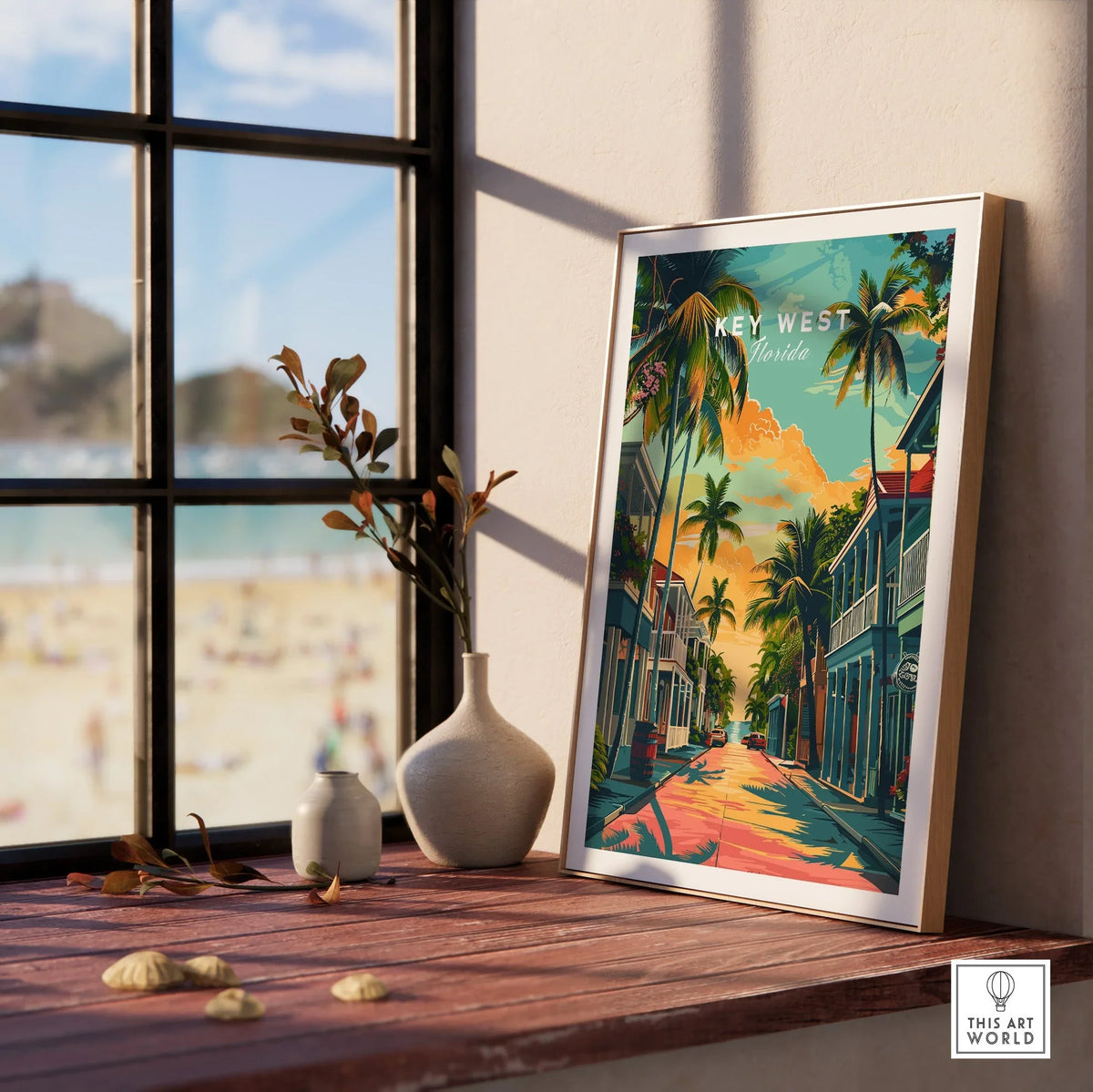 Key West Wall Art Print - Florida Travel Poster-This Art World