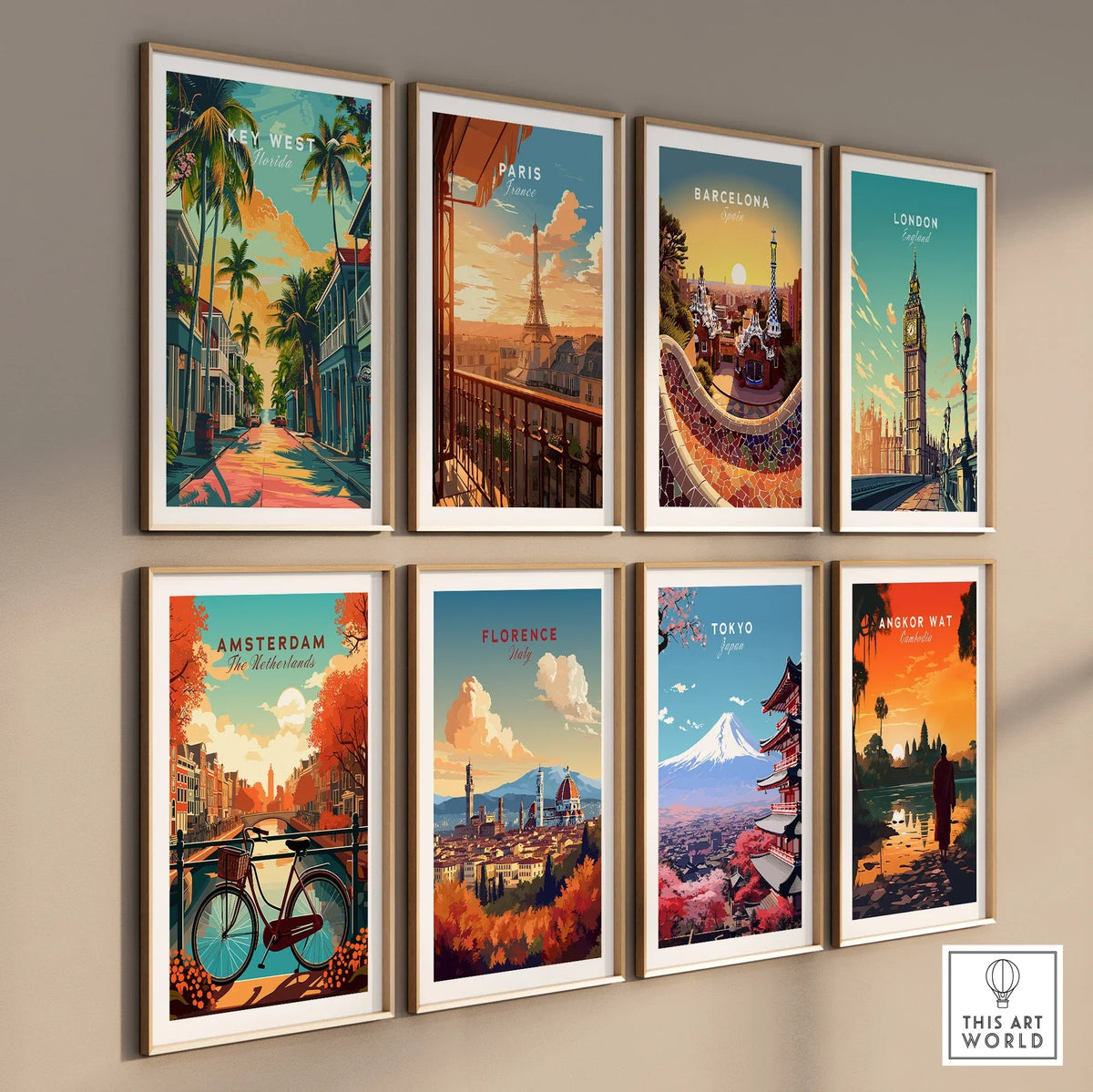 Key West Wall Art Print - Florida Travel Poster-This Art World