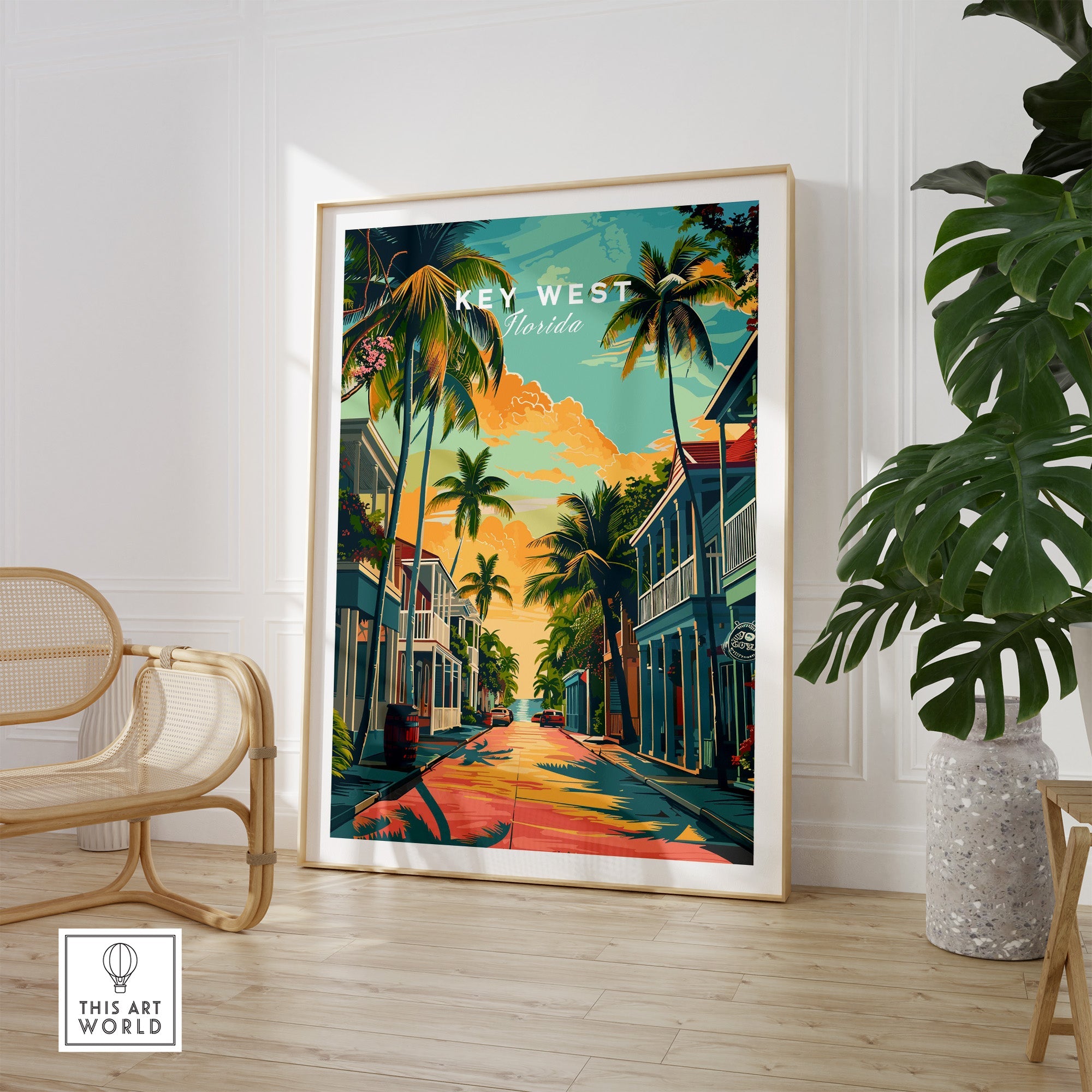 Key West Wall Art Print - Florida Travel Poster-This Art World