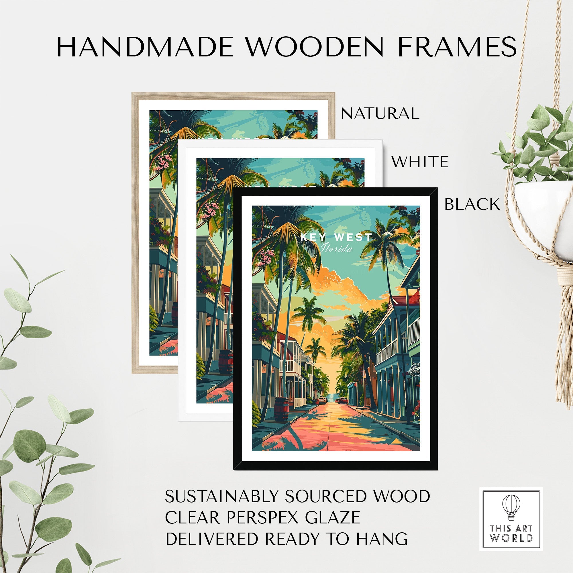 Key West Wall Art Print - Florida Travel Poster-This Art World