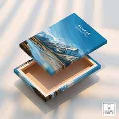 Kluane National Park Canada Wall Art Print | Travel Poster showcasing stunning mountain landscapes.