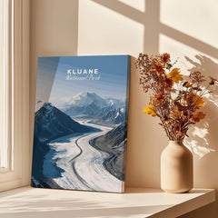 Kluane National Park Poster - Canvas Print featuring stunning Arctic landscape in a bright living room setting.