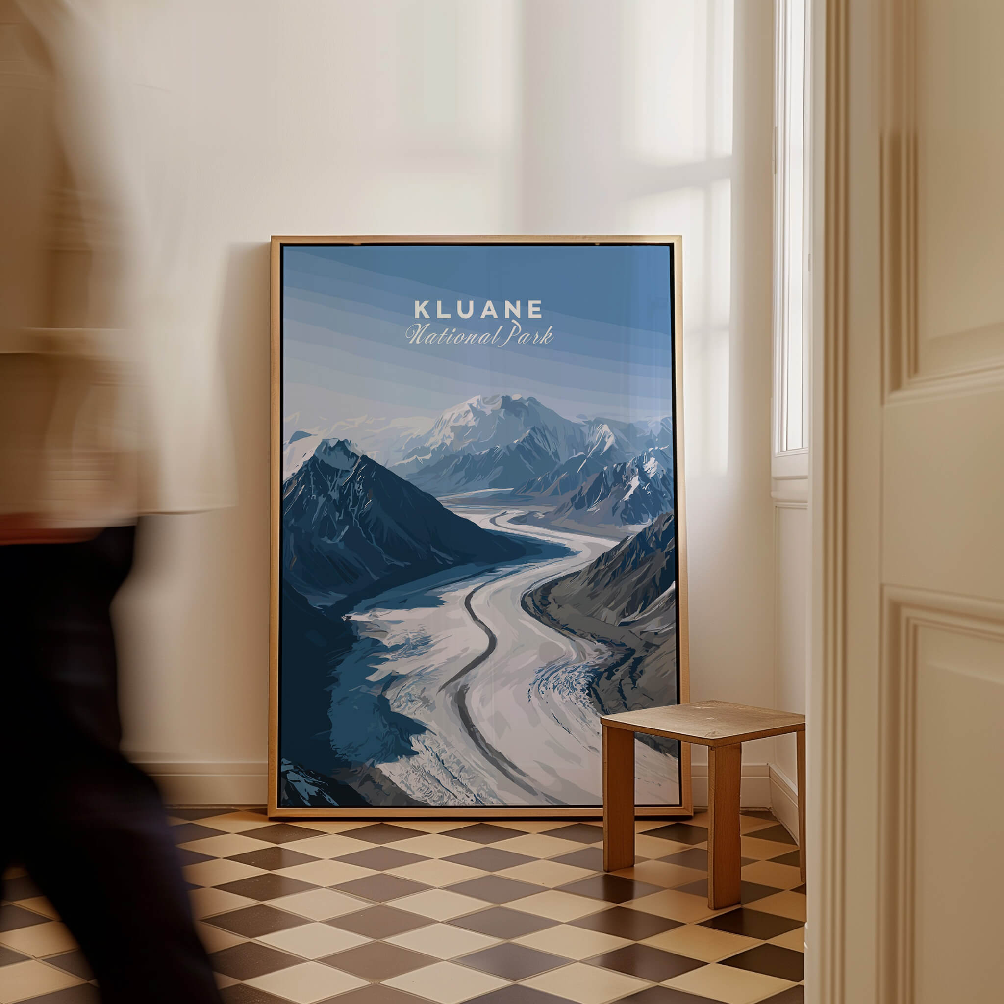 Kluane National Park Poster - Canvas Print displayed in a stylish interior setting.