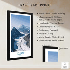 Kluane National Park Wall Art Canvas Print showcasing dramatic mountain vistas and pristine glaciers in a stylish frame.