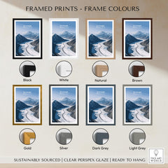 Kluane National Park Poster - Canvas Print options featuring various frame colors like Black, White, Natural, Brown, Gold, Silver, Dark Grey, Light Grey