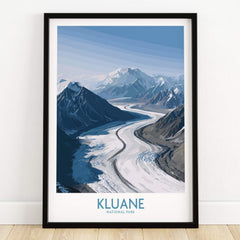 Kluane National Park Wall Art Canvas Print featuring dramatic mountain vistas and glaciers in a stunning design.