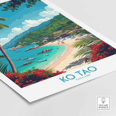 Ko Tao Poster Thailand part of our best collection or travel posters and prints - This Art World