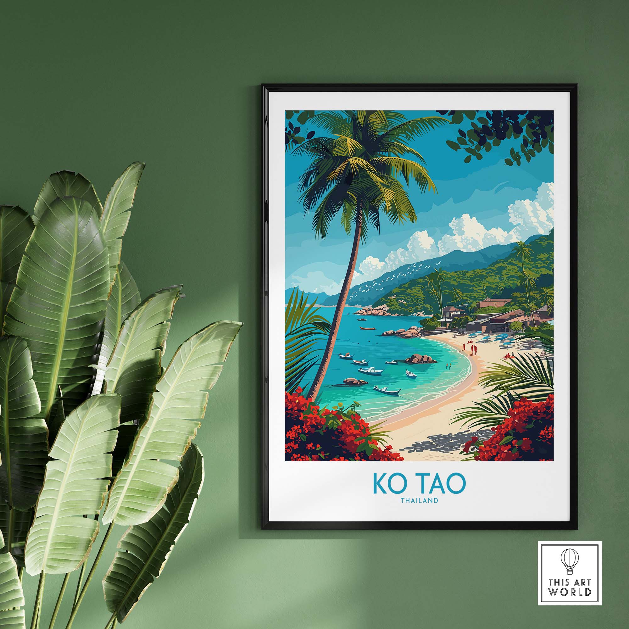 Ko Tao Poster Thailand part of our best collection or travel posters and prints - This Art World